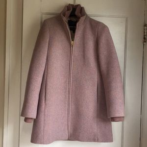 J Crew Pink Lodge Coat 0 Petite NWT